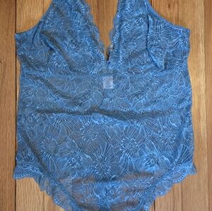 Teal Stretch Lace Bodysuit